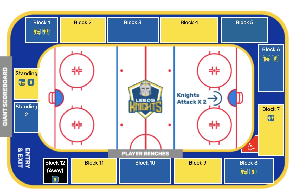 Planet Ice Leeds Rink Map